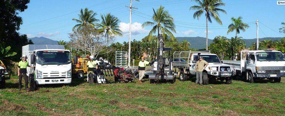 AVM trucks and equipment on site